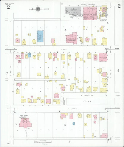 Sanborn Fire Insurance Map from Minster, Auglaize County, Ohio (1951), Sheet #0002 - Complete Map Set gallery image, historic Sanborn map, vintage wall art, Ohio Ohio