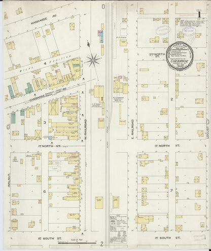 Sanborn Fire Insurance Map from Chebanse, Iroquois And Kankakee County, Illinois (1898), Sheet #0001 - Complete Map Set gallery image, historic Sanborn map, vintage wall art, Illinois Illinois