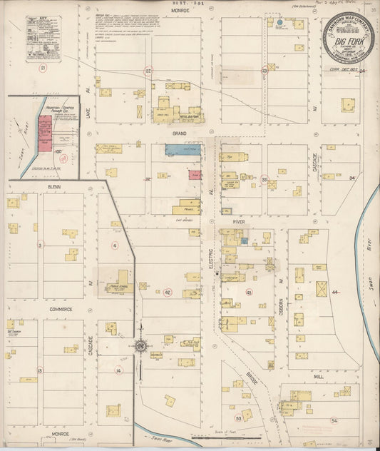 Sanborn Fire Insurance Map from Big Fork, Flathead County, Montana. (1927) – Historic Sanborn Fire Insurance Map Print