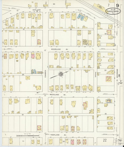 Sanborn Fire Insurance Map from Punxsutawney, Jefferson County, Pennsylvania (1912), Sheet #0009 - Historic Sanborn Fire Insurance Map Print, vintage old map wall art, antique decor, genealogy gift, Pennsylvania Pennsylvania map