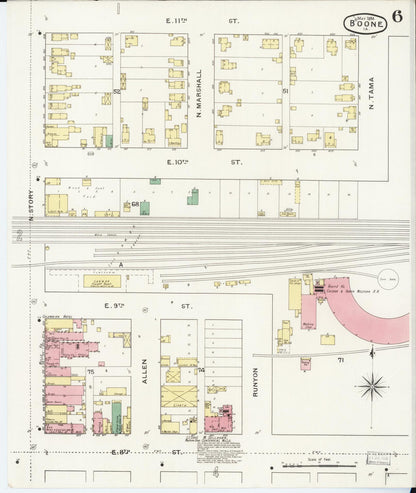 Sanborn Fire Insurance Map from Boone, Boone County, Iowa (1894), Sheet #0006 - Historic Sanborn Fire Insurance Map Print
