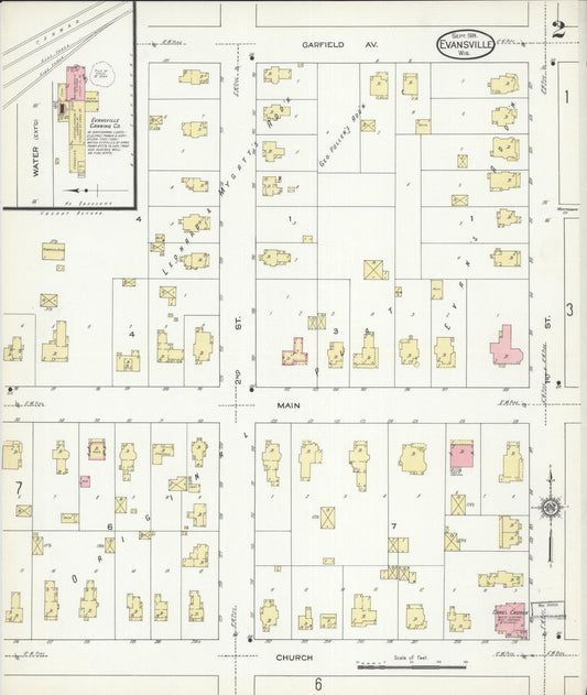 Sanborn Fire Insurance Map from Evansville, Rock County, Wisconsin (1914), Sheet #0002 - Historic Sanborn Fire Insurance Map Print, vintage old map wall art, antique decor, genealogy gift, Wisconsin Wisconsin map