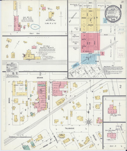 Sanborn Fire Insurance Map from Higginsville, Lafayette County, Missouri (1900), Sheet #0001 - Historic Sanborn Fire Insurance Map Print, vintage old map wall art, antique decor, genealogy gift, Missouri Missouri map