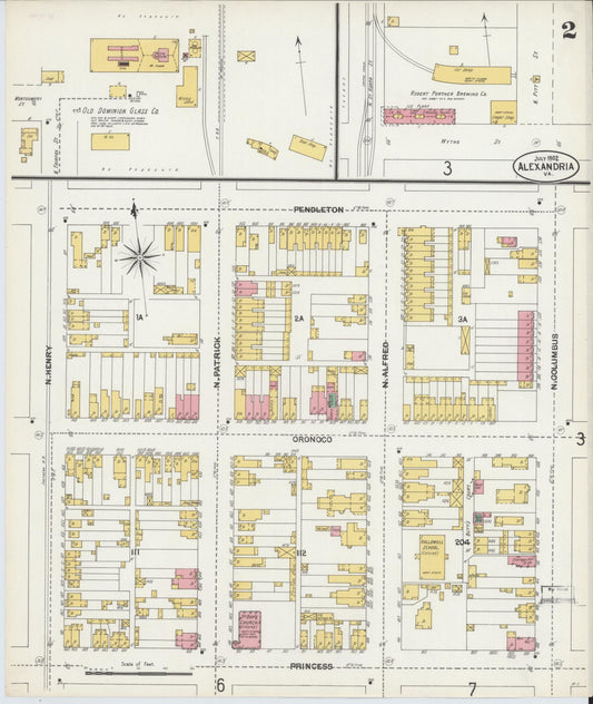 Sanborn Fire Insurance Map from Alexandria, Independent Cities, Virginia (1902), Sheet #0002 - Historic Sanborn Fire Insurance Map Print, vintage old map wall art, antique decor, genealogy gift, Virginia Virginia map