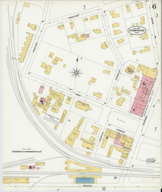 Sanborn Fire Insurance Map from South Farmington, Middlesex County, Massachusetts (1903), Sheet #0006 - Historic Sanborn Fire Insurance Map Print, vintage old map wall art, antique decor, genealogy gift, Massachusetts Massachusetts map