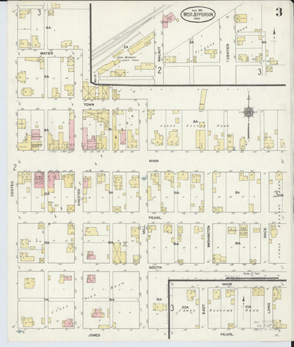 Sanborn Fire Insurance Map from West Jefferson, Madison County, Ohio (1910), Sheet #0003 - Complete Map Set gallery image, historic Sanborn map, vintage wall art, Ohio Ohio