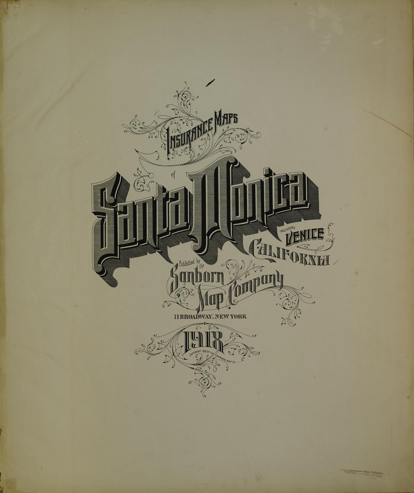 Sanborn Fire Insurance Map from Santa Monica, Los Angeles County, California. (1918) – Historic Sanborn Fire Insurance Map Print