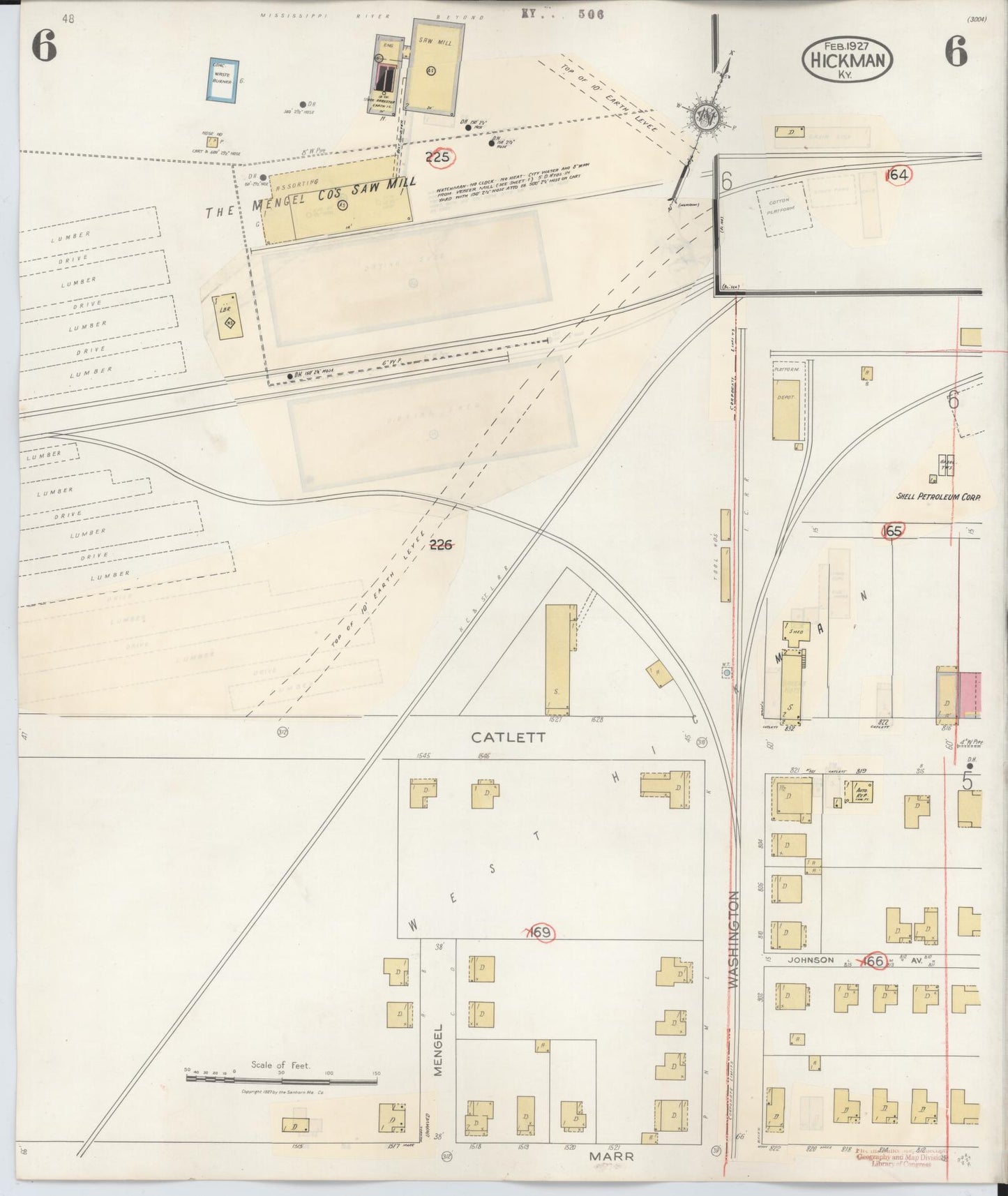 Sanborn Fire Insurance Map from Hickman, Fulton County, Kentucky (1938), Sheet #0006 - Complete Map Set gallery image, historic Sanborn map, vintage wall art, Kentucky Kentucky