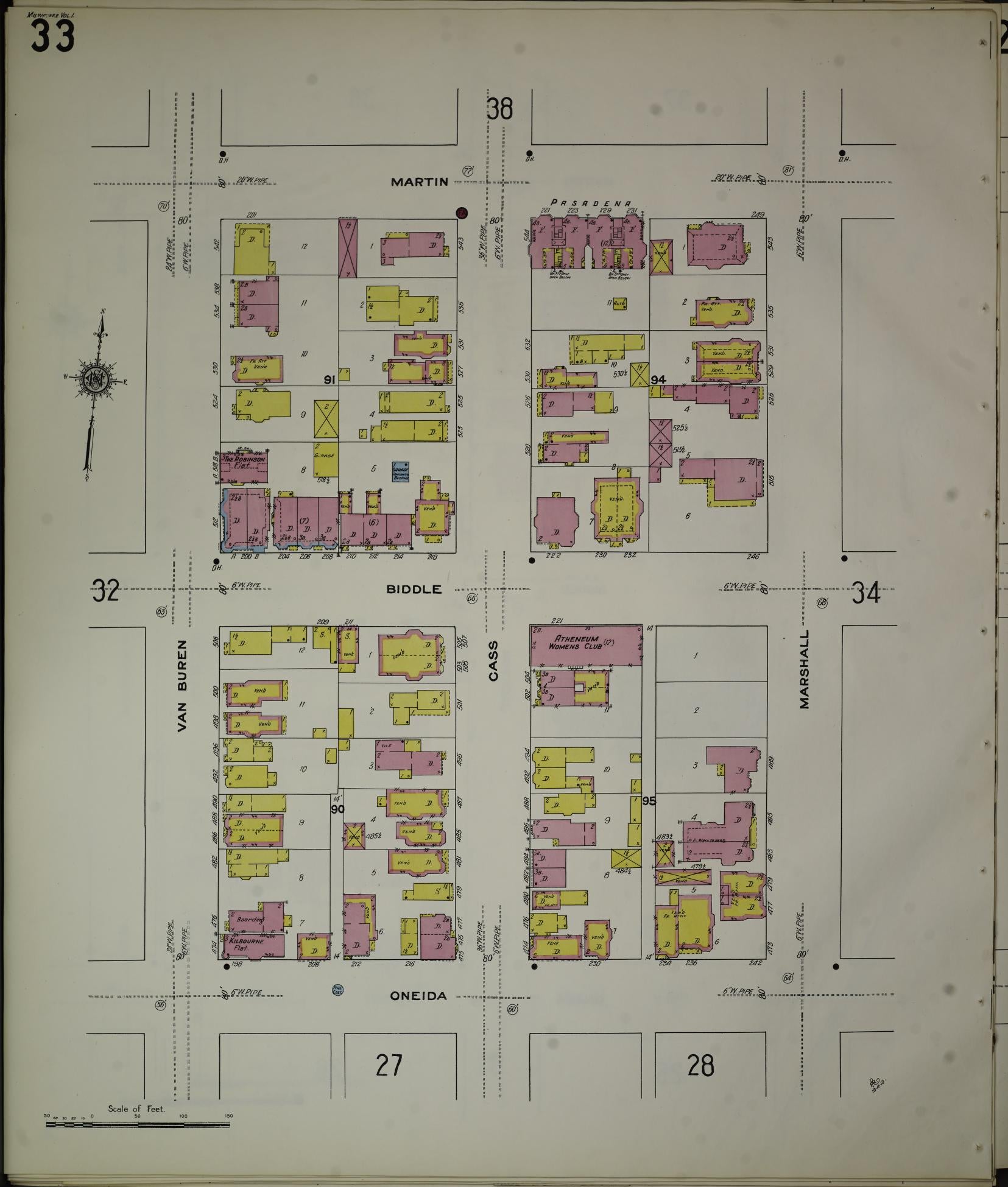 Sanborn Fire Insurance Map from Milwaukee, Milwaukee County, Wisconsin (1910), Sheet #0033 - Complete Map Set gallery image, historic Sanborn map, vintage wall art, Wisconsin Wisconsin
