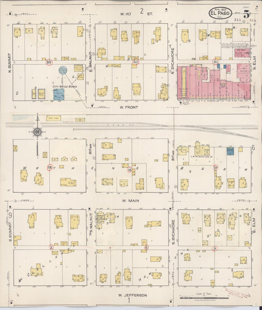 Sanborn Fire Insurance Map from El Paso, Woodford County, Illinois (1941), Sheet #0005 - Historic Sanborn Fire Insurance Map Print, vintage old map wall art, antique decor, genealogy gift, Illinois Illinois map