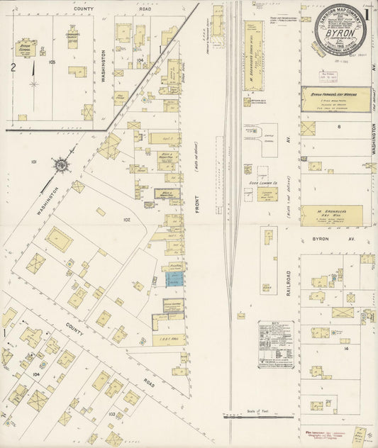 Sanborn Fire Insurance Map from Byron, Contra Costa County, California (1915), Sheet #0001 - Historic Sanborn Fire Insurance Map Print, vintage old map wall art, antique decor, genealogy gift, California California map