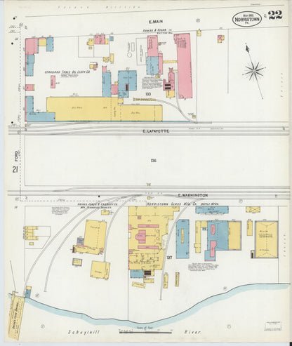 Sanborn Fire Insurance Map from Norristown, Montgomery County, Pennsylvania (1902), Sheet #0022 - Complete Map Set gallery image, historic Sanborn map, vintage wall art, Pennsylvania Pennsylvania