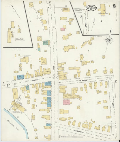 Sanborn Fire Insurance Map from Newport, Herkimer County, New York (1904), Sheet #0002 - Complete Map Set gallery image, historic Sanborn map, vintage wall art, New York New York