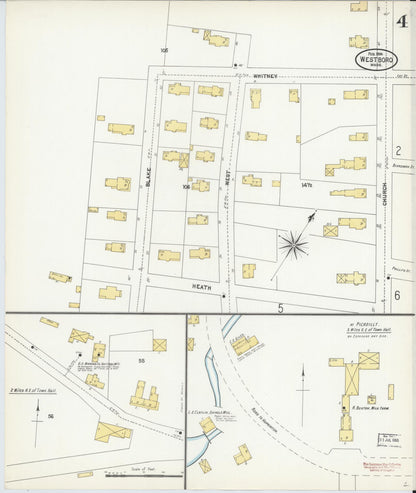 Sanborn Fire Insurance Map from Westboro, Worcester County, Massachusetts (1904), Sheet #0004