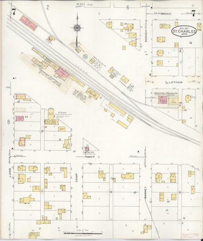 Sanborn Fire Insurance Map from Saint Charles, Winona County, Minnesota (1940), Sheet #0007 - Complete Map Set gallery image, historic Sanborn map, vintage wall art, Minnesota Minnesota