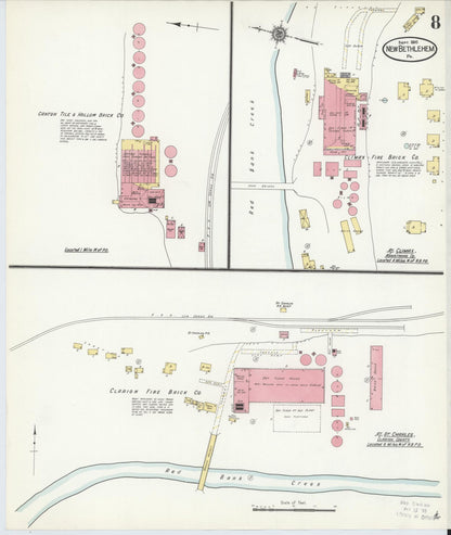 Sanborn Fire Insurance Map from New Bethlehem, Clarion County, Pennsylvania (1910), Sheet #0008 - Complete Map Set gallery image, historic Sanborn map, vintage wall art, Pennsylvania Pennsylvania