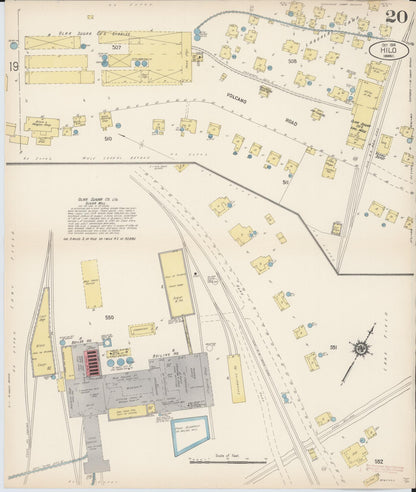Sanborn Fire Insurance Map from Hilo, Hawaii County, Hawaii (1914), Sheet #0020 - Historic Sanborn Fire Insurance Map Print
