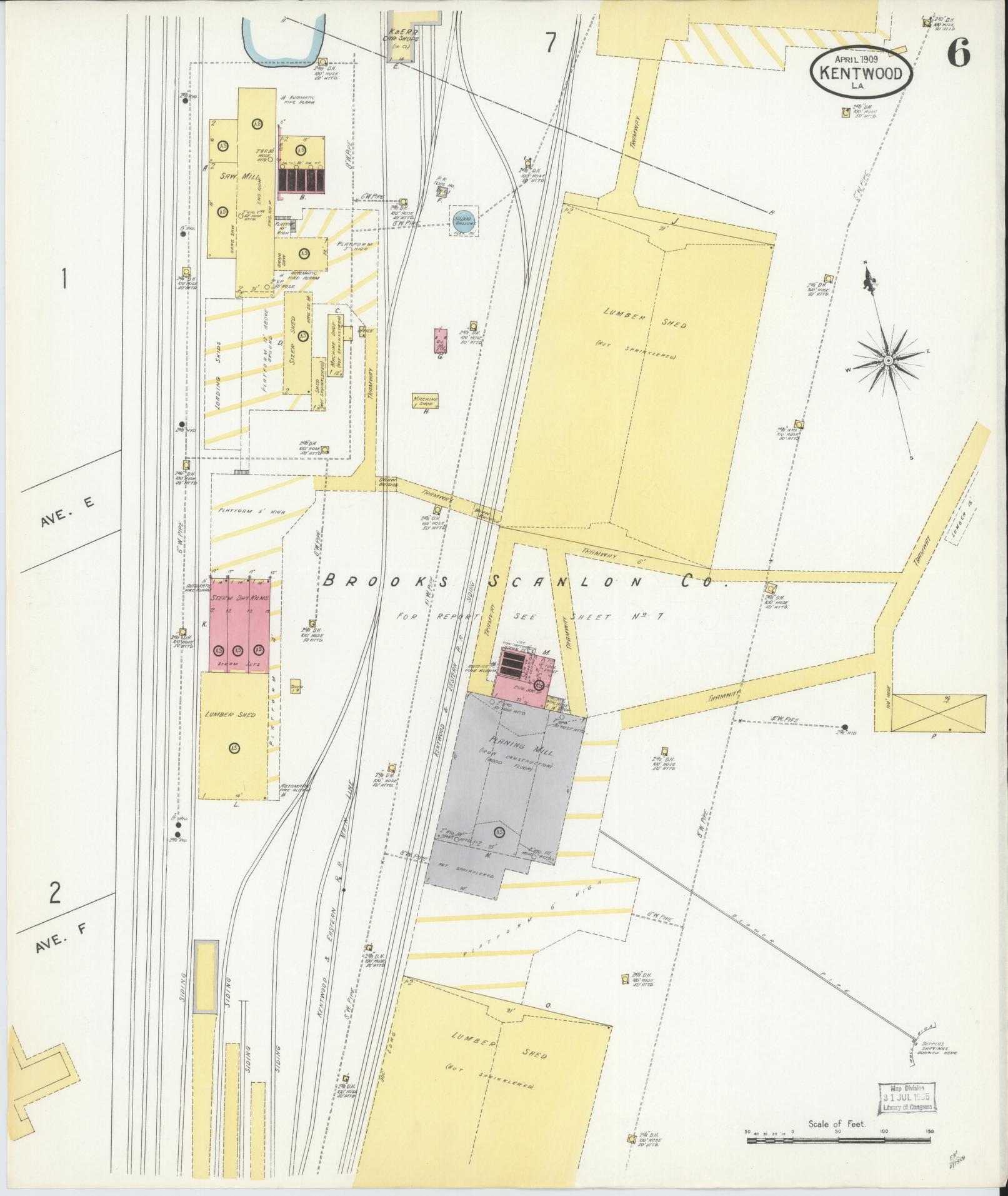 Sanborn Fire Insurance Map from Kentwood, Tangipahoa Parish, Louisiana ...