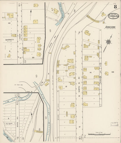 Sanborn Fire Insurance Map from Coeburn, Wise County, Virginia (1922), Sheet #0008 - Complete Map Set gallery image, historic Sanborn map, vintage wall art, Virginia Virginia