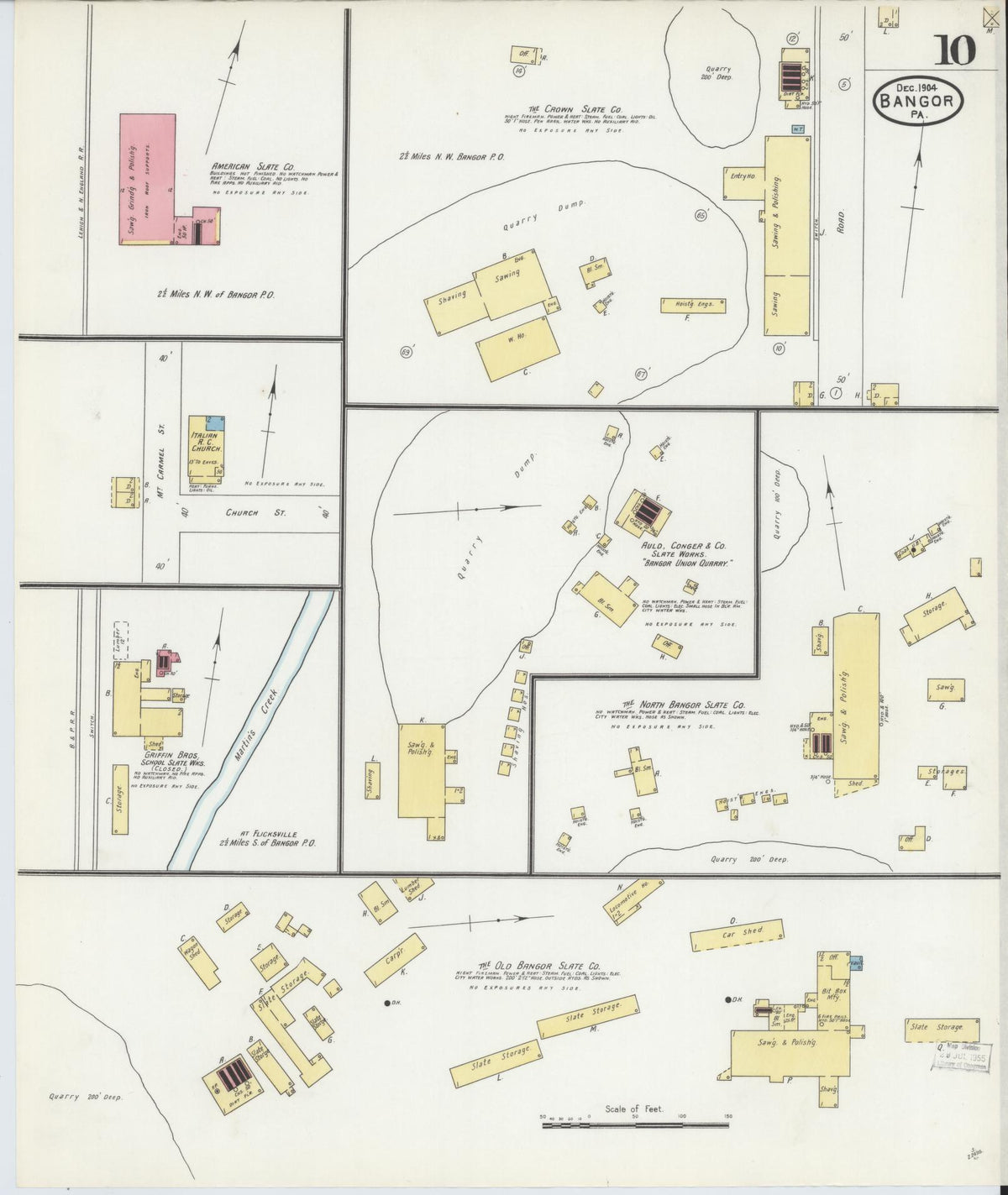 Sanborn Fire Insurance Map from Bangor, Northampton County, Pennsylvania (1904), Sheet #0010 - Complete Map Set gallery image, historic Sanborn map, vintage wall art, Pennsylvania Pennsylvania