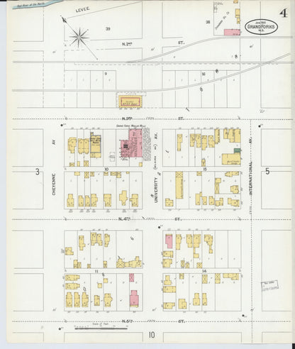 Sanborn Fire Insurance Map from Grand Forks, Grand Forks County, North Dakota (1901), Sheet #0004 - Complete Map Set gallery image, historic Sanborn map, vintage wall art, North Dakota North Dakota