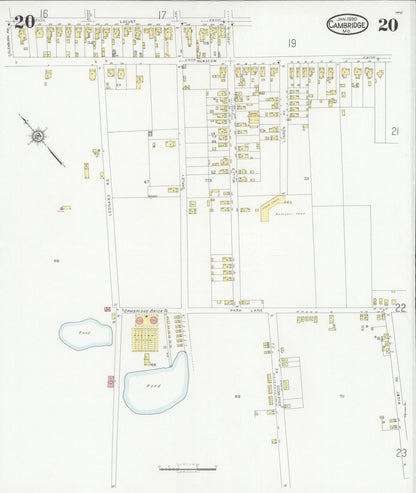 Sanborn Fire Insurance Map from Cambridge, Dorchester County, Maryland (1930), Sheet #0020 - Complete Map Set gallery image, historic Sanborn map, vintage wall art, Maryland Maryland