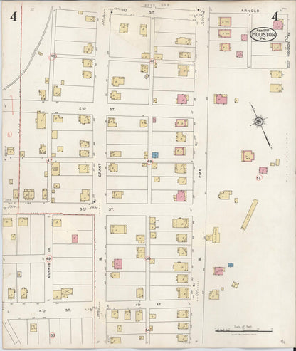 Sanborn Fire Insurance Map from Houston, Washington County, Pennsylvania (1936), Sheet #0004 - Complete Map Set gallery image, historic Sanborn map, vintage wall art, Pennsylvania Pennsylvania