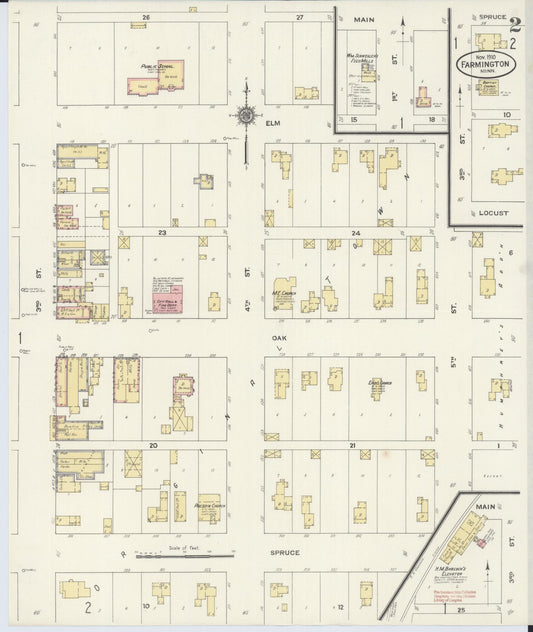 Sanborn Fire Insurance Map from Farmington, Dakota County, Minnesota (1910), Sheet #0002 - Historic Sanborn Fire Insurance Map Print, vintage old map wall art, antique decor, genealogy gift, Minnesota Minnesota map