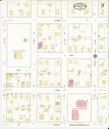 Sanborn Fire Insurance Map from Guthrie Center, Guthrie County, Iowa (1916), Sheet #0003 - Historic Sanborn Fire Insurance Map Print