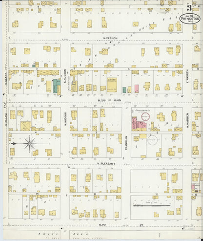 Sanborn Fire Insurance Map from Princeton, Bureau County, Illinois (1906), Sheet #0003 - Complete Map Set gallery image, historic Sanborn map, vintage wall art, Illinois Illinois