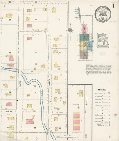 Sanborn Fire Insurance Map from Weston, Umatilla County, Oregon (1912), Sheet #0001 - Complete Map Set gallery image, historic Sanborn map, vintage wall art, Oregon Oregon