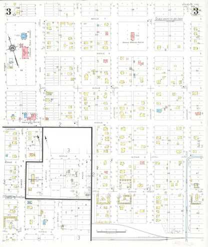 Sanborn Fire Insurance Map from Syracuse, Hamilton County, Kansas (1935), Sheet #0003 - Complete Map Set gallery image, historic Sanborn map, vintage wall art, Kansas Kansas
