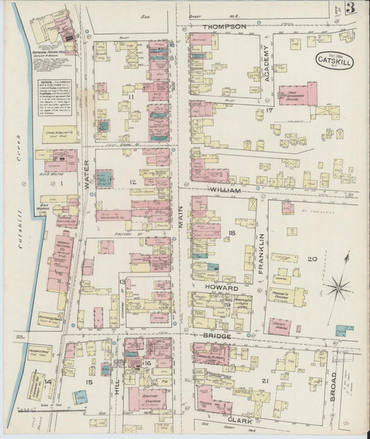 Sanborn Fire Insurance Map from Catskill, Greene County, New York (1884), Sheet #0003