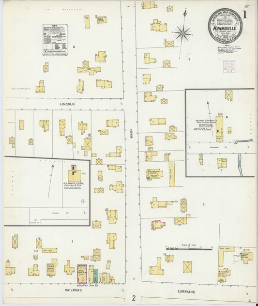 Sanborn Fire Insurance Map from Mannsville, Jefferson County, New York (1906), Sheet #0001 - Complete Map Set gallery image, historic Sanborn map, vintage wall art, New York New York