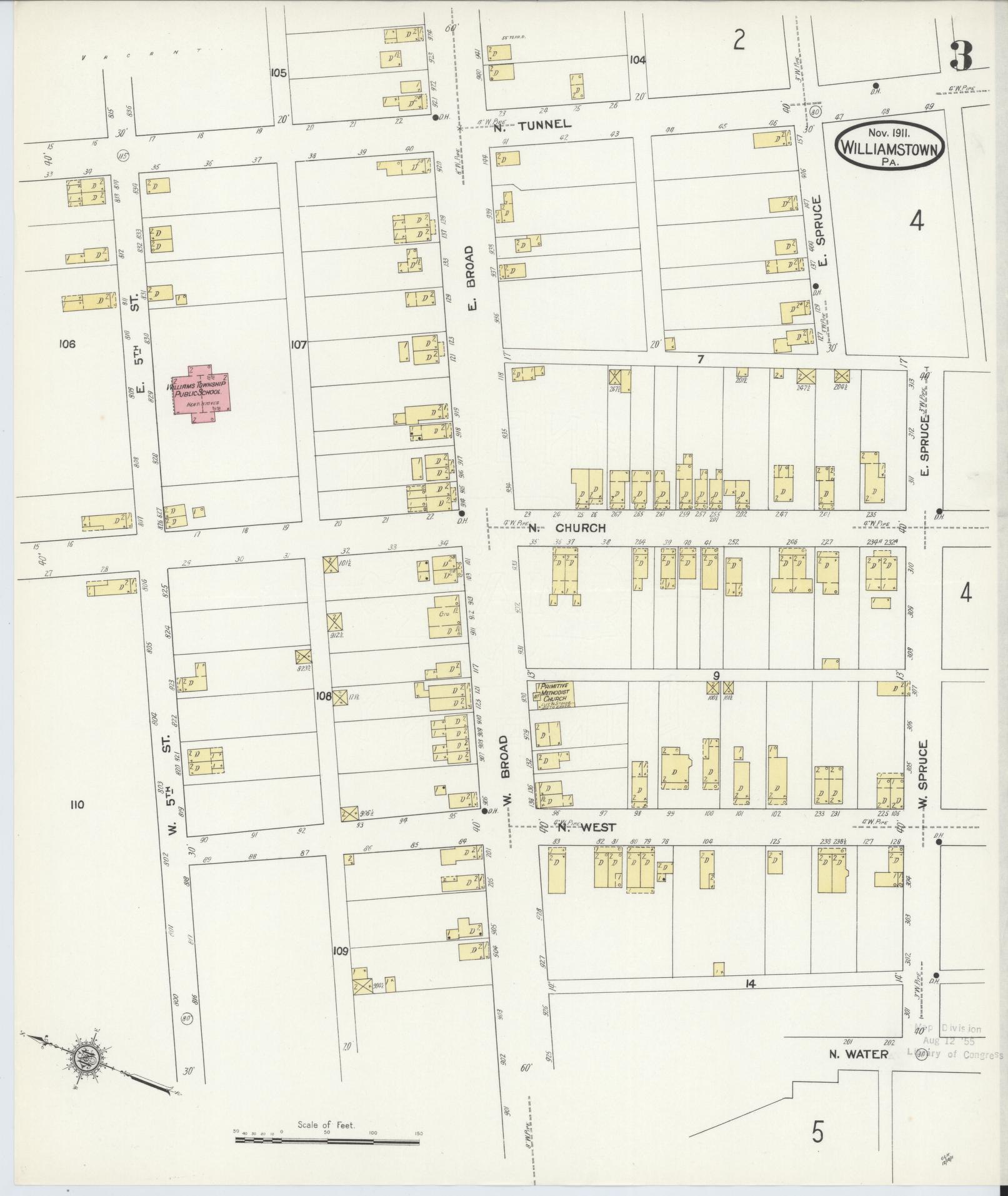 Sanborn Fire Insurance Map from Williamstown, Dauphin County, Pennsylvania (1911), Sheet #0003 - Complete Map Set gallery image, historic Sanborn map, vintage wall art, Pennsylvania Pennsylvania