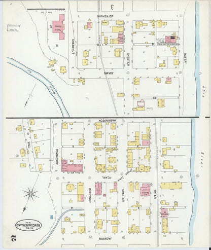 Sanborn Fire Insurance Map from New Cumberland, Hancock County, West Virginia (1902), Sheet #0002 - Complete Map Set gallery image, historic Sanborn map, vintage wall art, West Virginia West Virginia