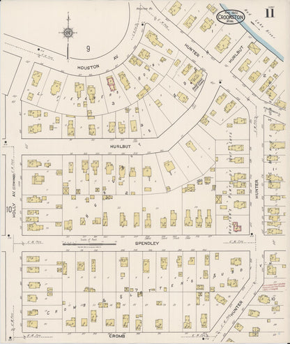 Sanborn Fire Insurance Map from Crookston, Polk County, Minnesota (1922), Sheet #0011 - Complete Map Set gallery image, historic Sanborn map, vintage wall art, Minnesota Minnesota