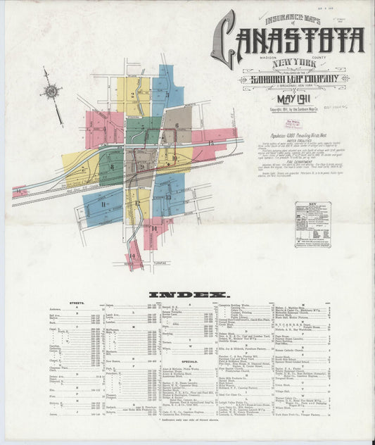 Sanborn Fire Insurance Map from Canastota, Madison County, New York. (1911) – Historic Sanborn Fire Insurance Map Print