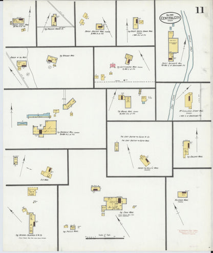 Sanborn Fire Insurance Map from Central City, Gilpin County, Colorado (1900), Sheet #0011 - Complete Map Set gallery image, historic Sanborn map, vintage wall art, Colorado Colorado