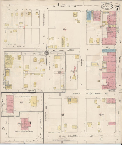 Sanborn Fire Insurance Map from Colville, Stevens County, Washington (1940), Sheet #0007 - Complete Map Set gallery image, historic Sanborn map, vintage wall art, Washington Washington