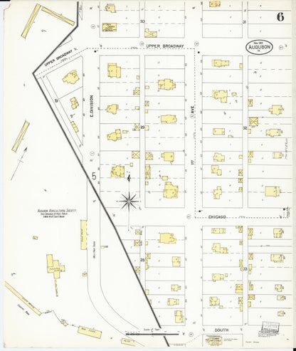 Sanborn Fire Insurance Map from Audubon, Audubon County, Iowa (1901), Sheet #0006 - Historic Sanborn Fire Insurance Map Print