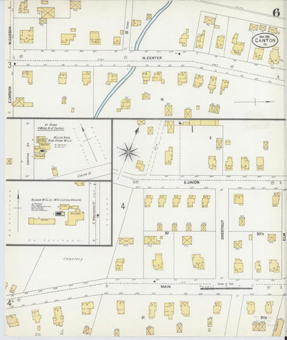 Sanborn Fire Insurance Map from Canton, Bradford County, Pennsylvania (1903), Sheet #0006 - Complete Map Set gallery image, historic Sanborn map, vintage wall art, Pennsylvania Pennsylvania