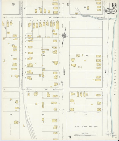 Sanborn Fire Insurance Map from Franklin, Venango County, Pennsylvania (1912), Sheet #0018 - Complete Map Set gallery image, historic Sanborn map, vintage wall art, Pennsylvania Pennsylvania
