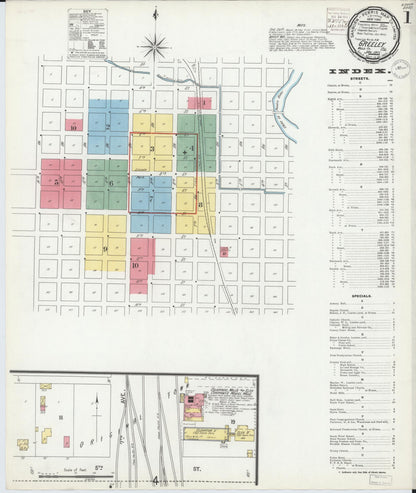 Sanborn Fire Insurance Map from Greeley, Weld County, Colorado (1901), Sheet #0001 - Complete Map Set gallery image, historic Sanborn map, vintage wall art, Colorado Colorado