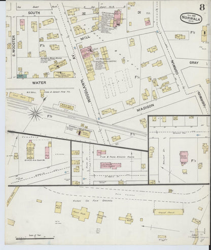 Sanborn Fire Insurance Map from Norwalk, Huron County, Ohio (1888), Sheet #0008 - Complete Map Set gallery image, historic Sanborn map, vintage wall art, Ohio Ohio