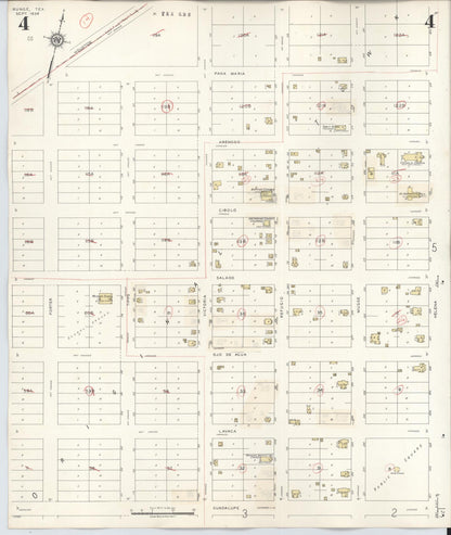 Sanborn Fire Insurance Map from Runge, Karnes County, Texas (1944), Sheet #0004 - Complete Map Set gallery image, historic Sanborn map, vintage wall art, Texas Texas