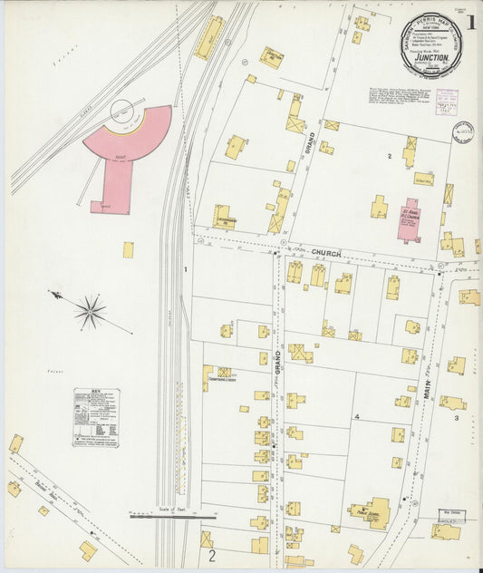 Sanborn Fire Insurance Map from Junction, Hunterdon County, New Jersey. (1901) – Historic Sanborn Fire Insurance Map Print