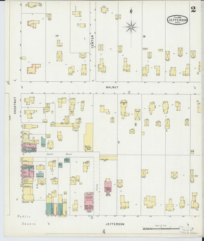 Sanborn Fire Insurance Map from Jefferson, Ashtabula County, Ohio (1896), Sheet #0002 - Complete Map Set gallery image, historic Sanborn map, vintage wall art, Ohio Ohio