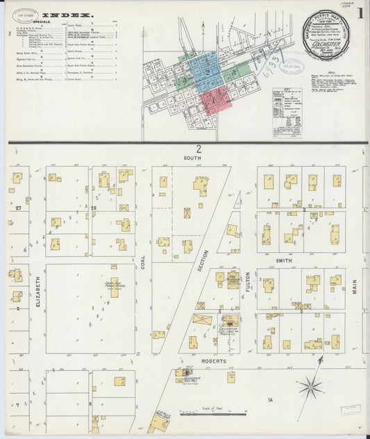 Sanborn Fire Insurance Map from Colchester, Mcdonough County, Illinois (1898), Sheet #0001 - Historic Sanborn Fire Insurance Map Print, vintage old map wall art, antique decor, genealogy gift, Illinois Illinois map