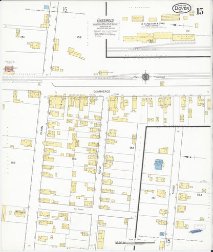Sanborn Fire Insurance Map from Dover, Kent County, Delaware (1919), Sheet #0015 - Complete Map Set gallery image, historic Sanborn map, vintage wall art, Delaware Delaware